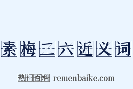 素梅二六近义词是什么意思的图片